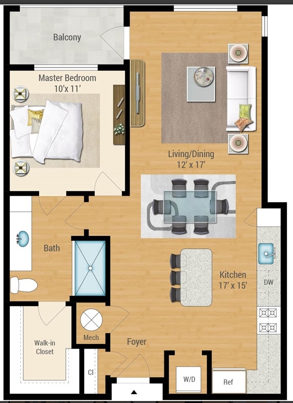 Floorplan - Aqua on the Levee