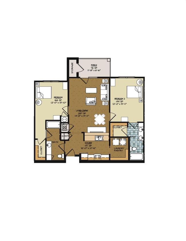 2BR/2BA - Franklin Hills