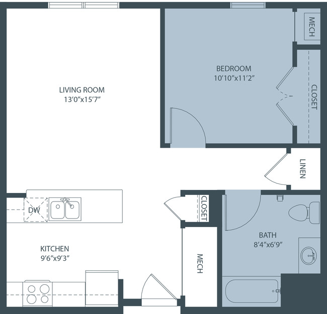 Floorplan - Parsons Village East Senior Apartments