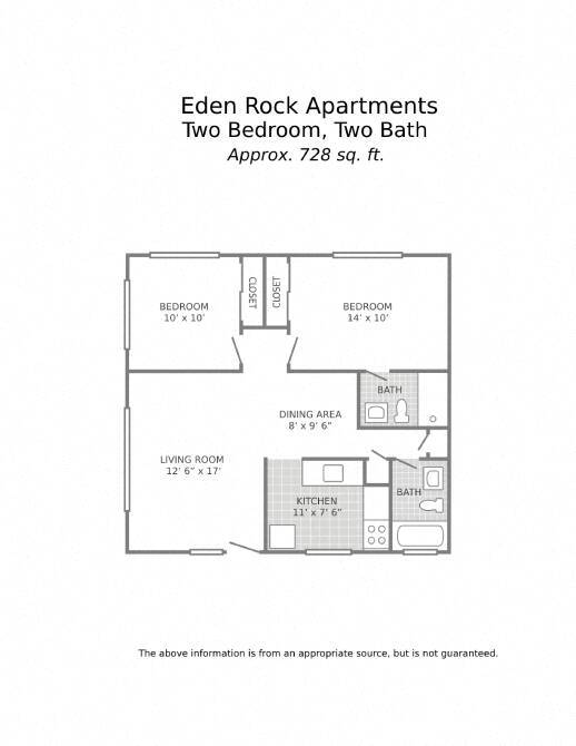 Floorplan - Eden Rock Apartments