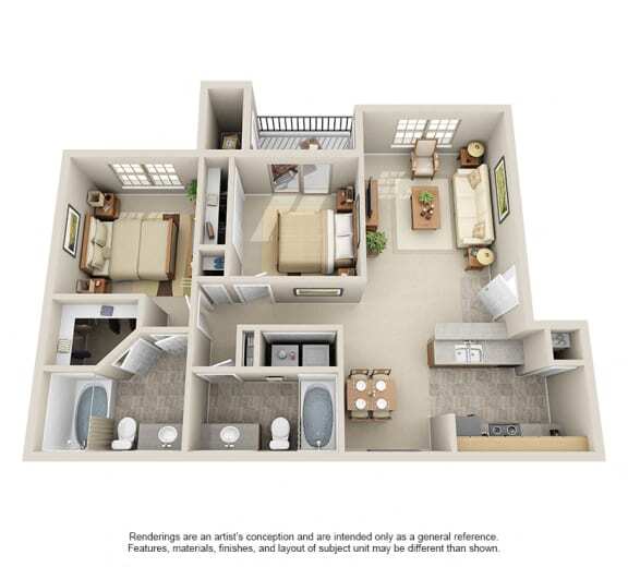 Floorplan - The Landing at Mansfield Apartments