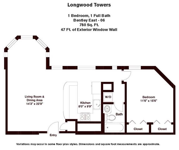 Floorplan - Longwood Towers