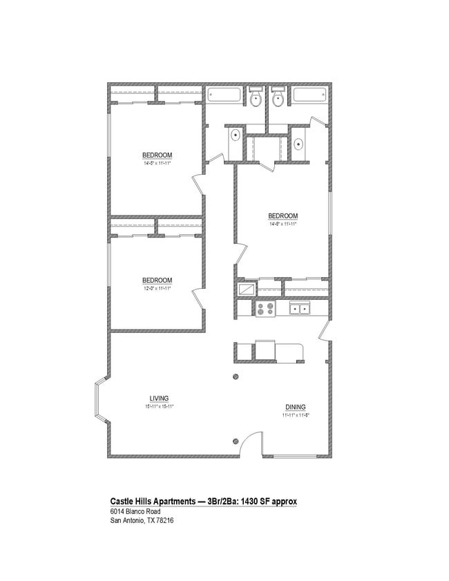 Floorplan - The Hudson Apartments
