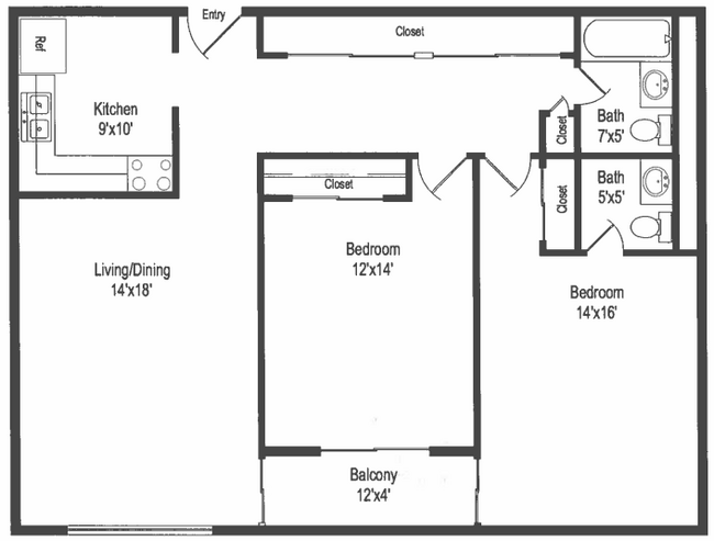 Floorplan - The Oaks at Reservoir