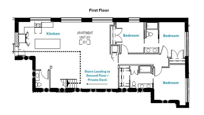 Unit 301 Floor Plan - 740 E North St