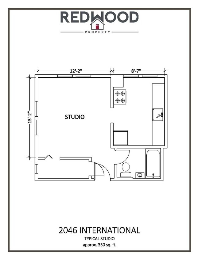 Floorplan - 2044 International Blvd - Sunny Studios an...