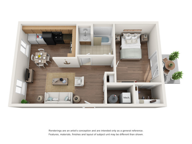 Floorplan - Buckroe Pointe Apartment Townhomes