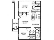 2BR/2BA - Hillcrest Apartments