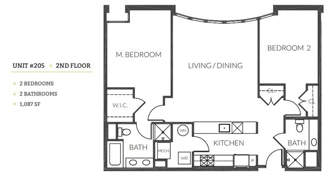 2BR/2BA - 3800 Lofts