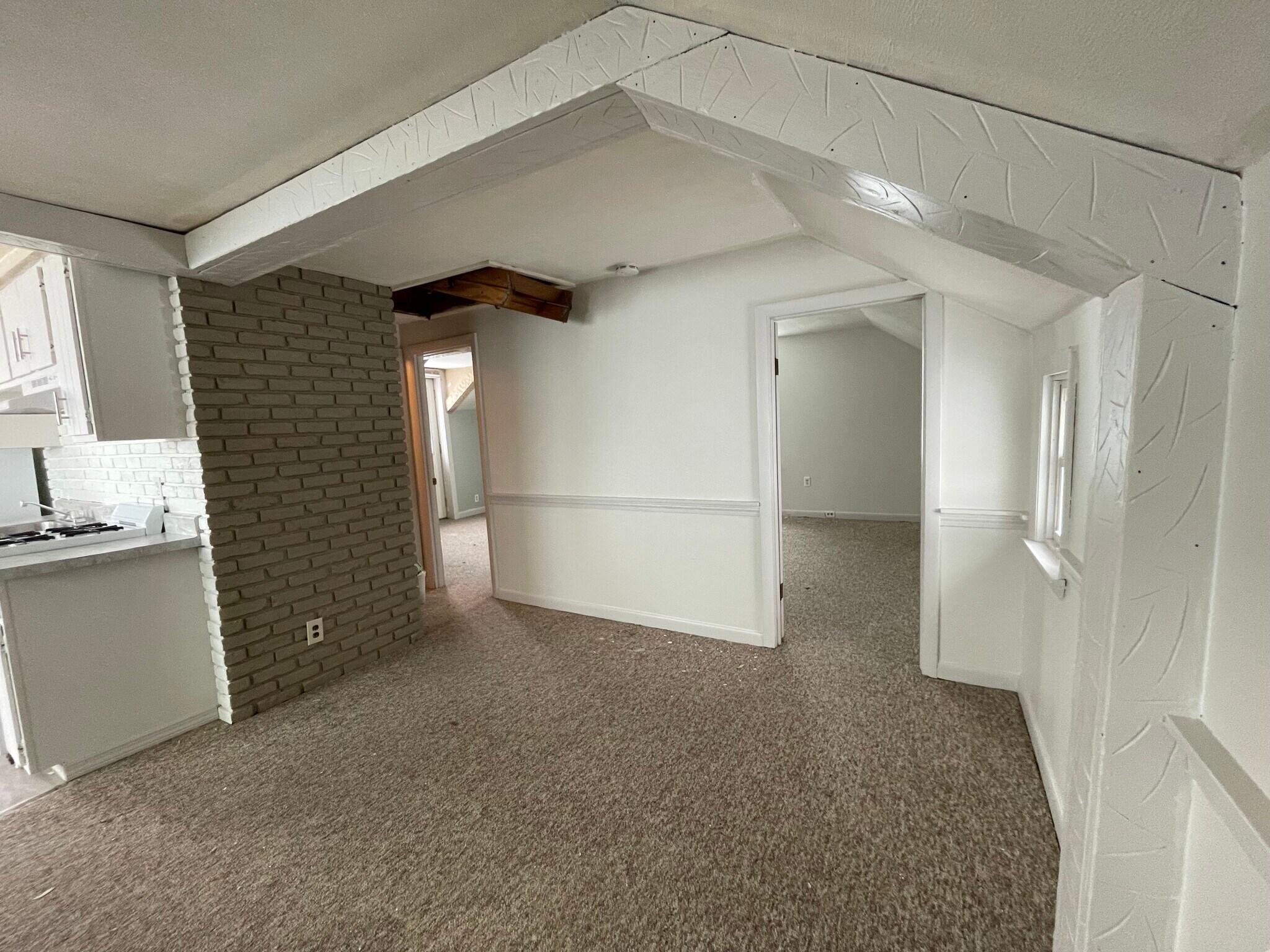 View from LR to office space on right and BR on left - 29 Center St