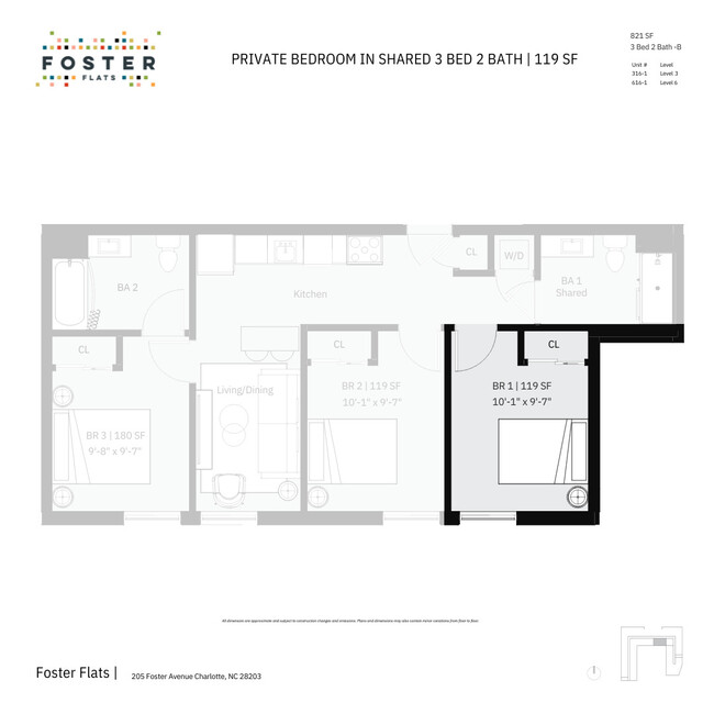 Floorplan - Foster Flats