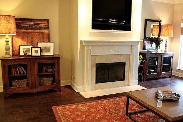 Living Room with TV Cabinet, Surround Sound, and Gas Fireplace - 1305 Westvale Dr