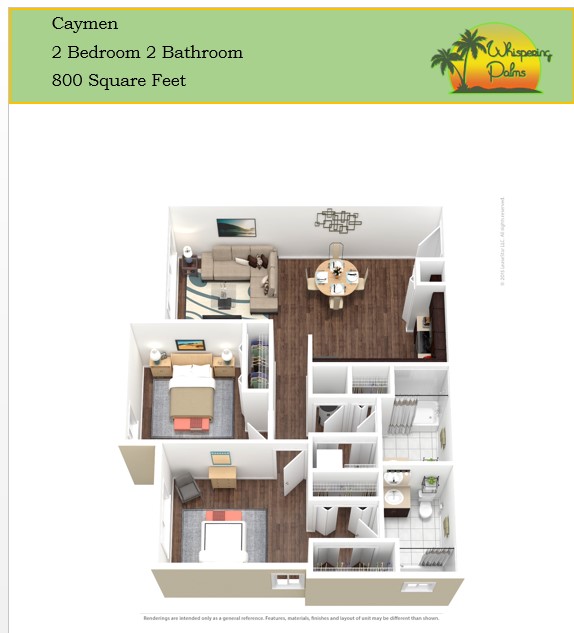 2 Bedroom 2 Bathroom - Whispering Palms