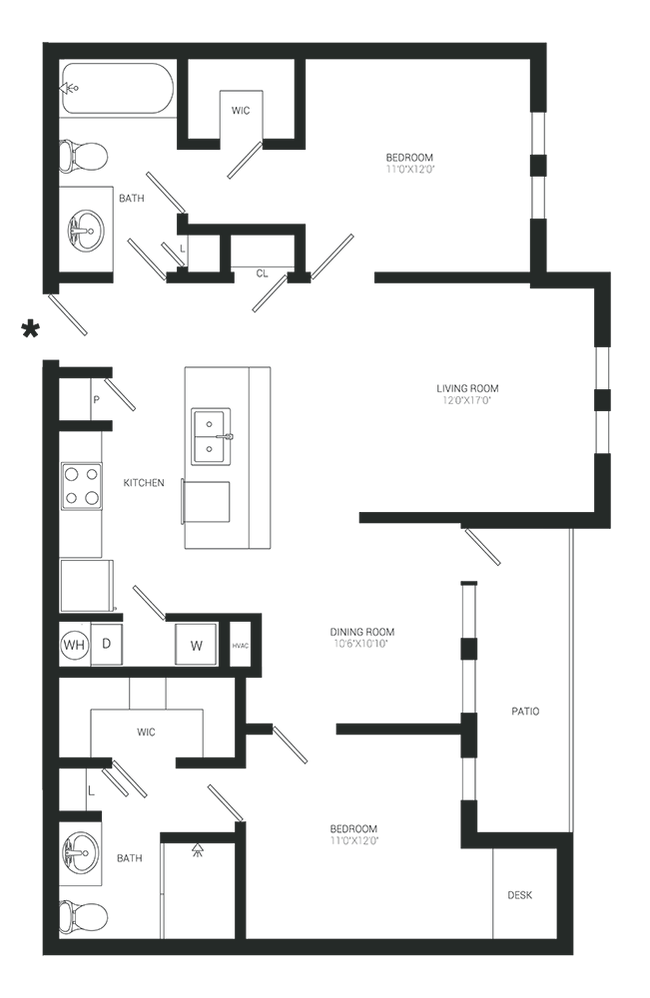 Floorplan - The Fountains of Conroe Apartment Homes