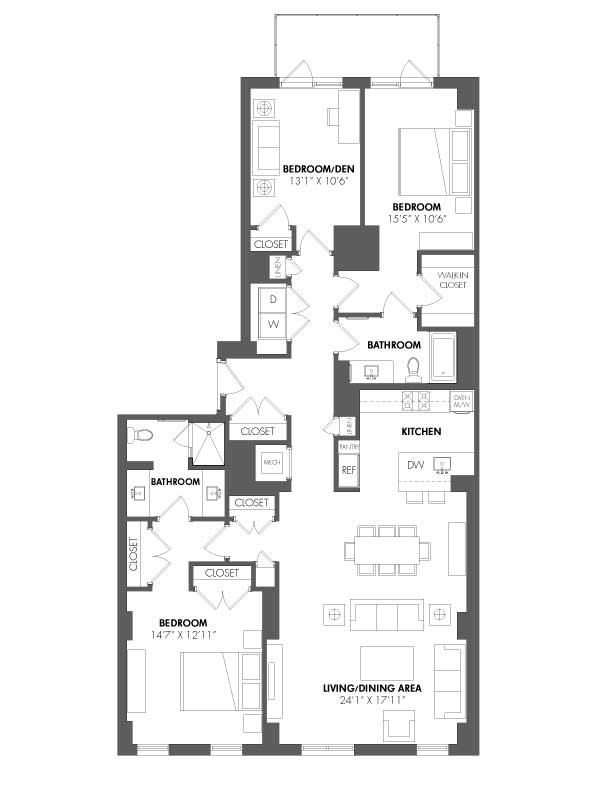 Floorplan - The Residences at Eastern Market