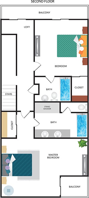 Floorplan - Willow Crest Townhome Aparmtents