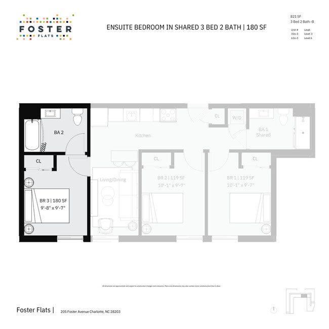 Floorplan - Foster Flats