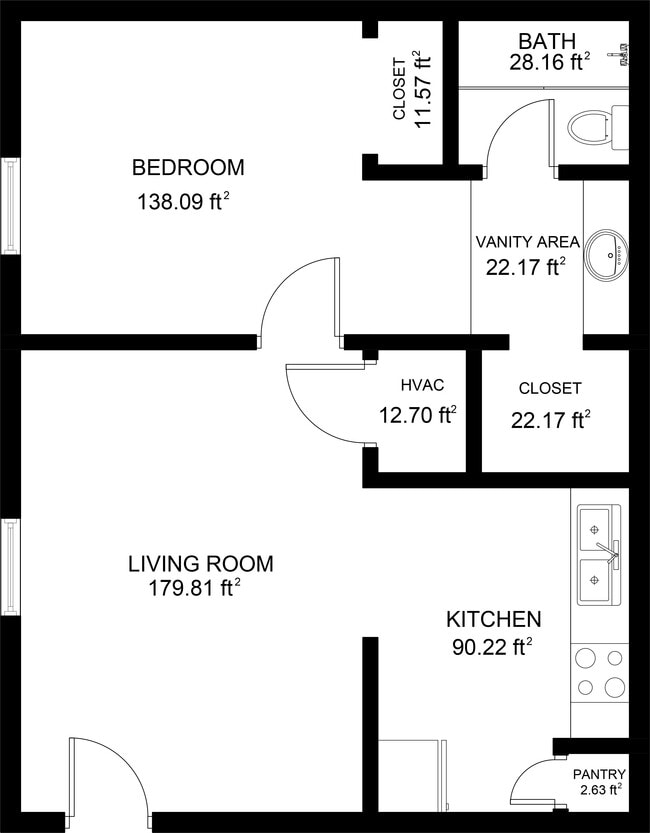 2D Floor Plan - Bird's Nest Apartments