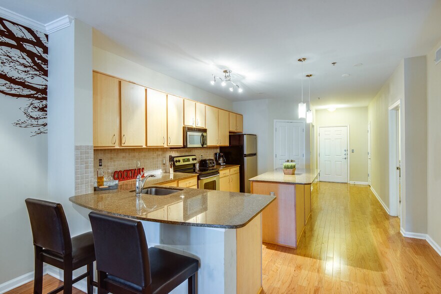 Kitchen. Large Island and bar area - 1803 Broadway