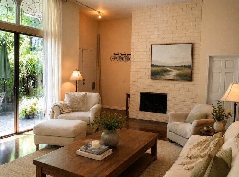 Living Room and fire place - 5266 Lindley Ave