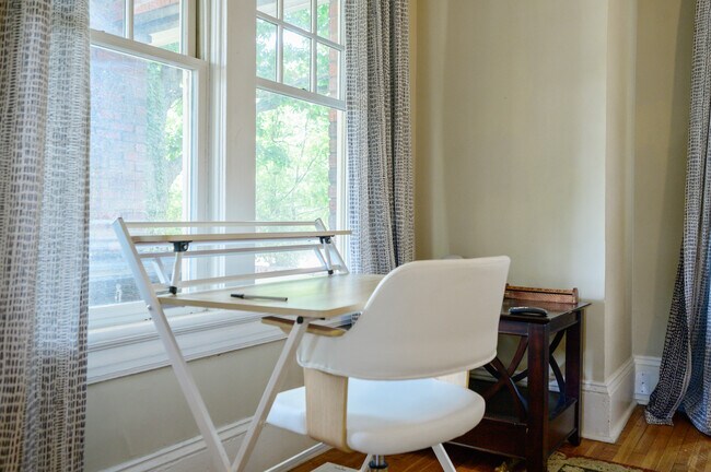 Desk in living room - 1608 Fayetteville St
