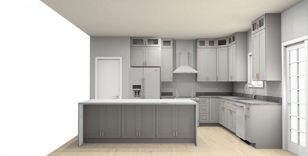 New Kitchen rendering - renovation in progress - 3820 Elbert Ave