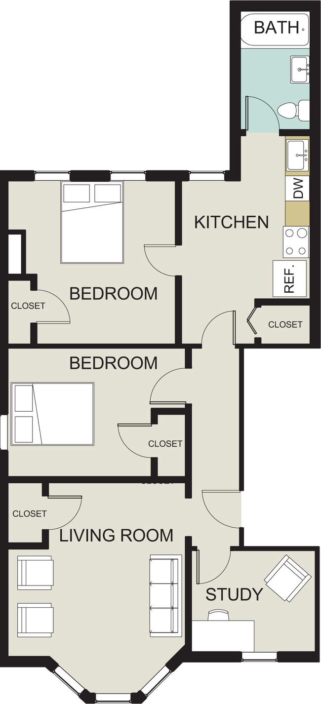 Floorplan - 784 / 790 / 796 Main Street Apartments