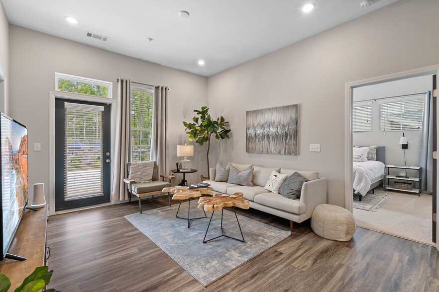 Open Concept Living Room at the Newton Apartments in Charlotte, NC - The Newton Apartments