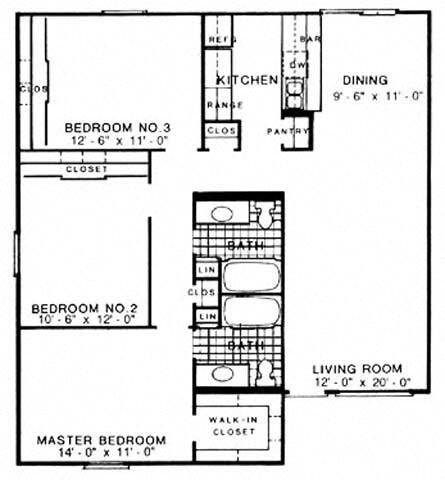 Floorplan - Stone Forest Apartments