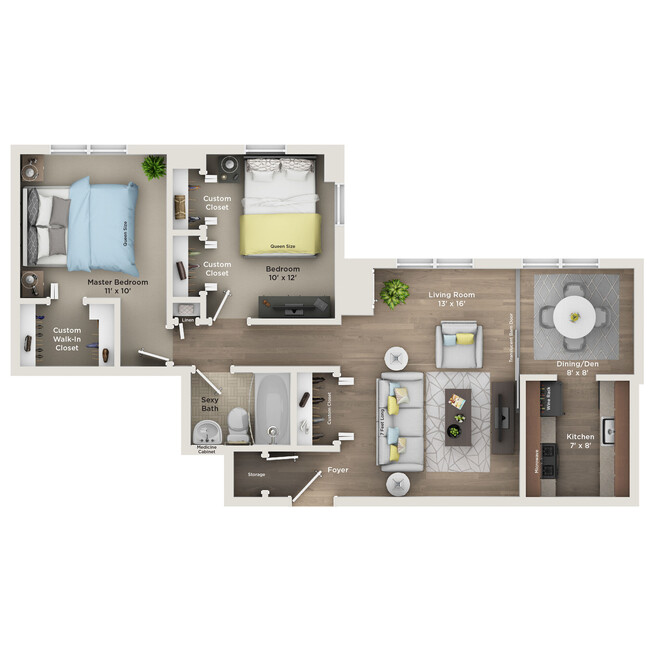 Floorplan - Plaza Club City Apartments