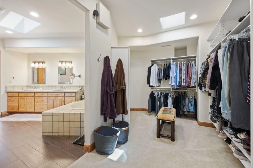 Room-Sized Walk-In Closet With Skylight & Island View - 1500 E Split Rock Dr