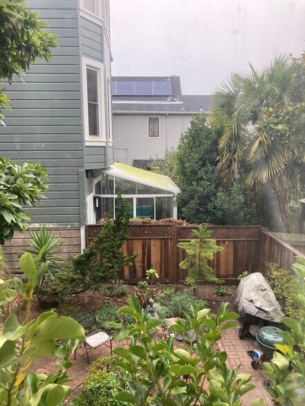 view from window to garden - 1251 Masonic Ave