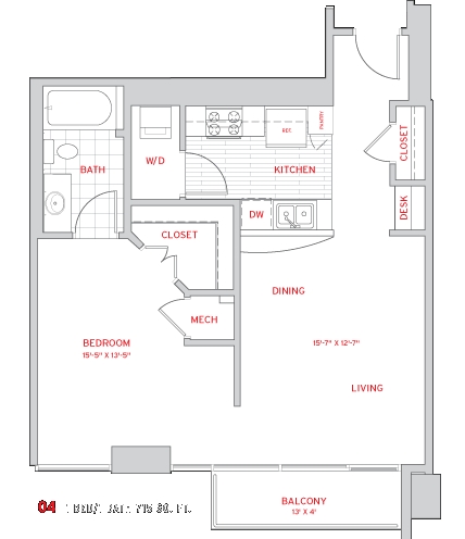 1BR/1BA - Solaire at the Plaza