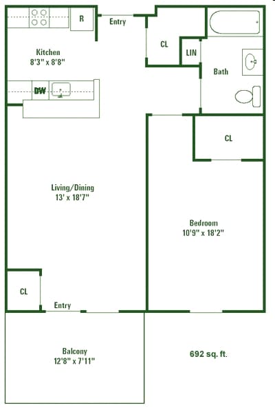 1BR/1BA - Cornwells Heights Senior Apartments