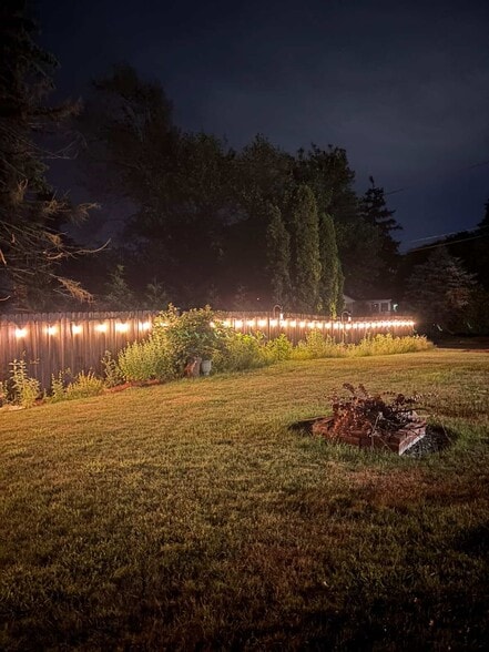 Backyard at night - 51 Pleasant St