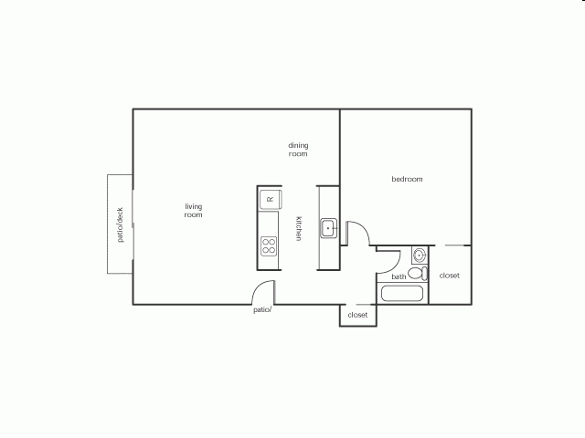 1BR/1BA - Crown East Apartments