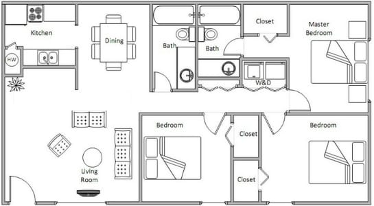 3BR/2BA - Beverly at Lakeside