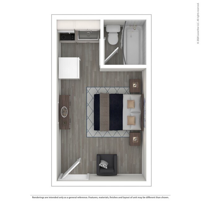 Efficiency - No Kitchen - Incline Apartments