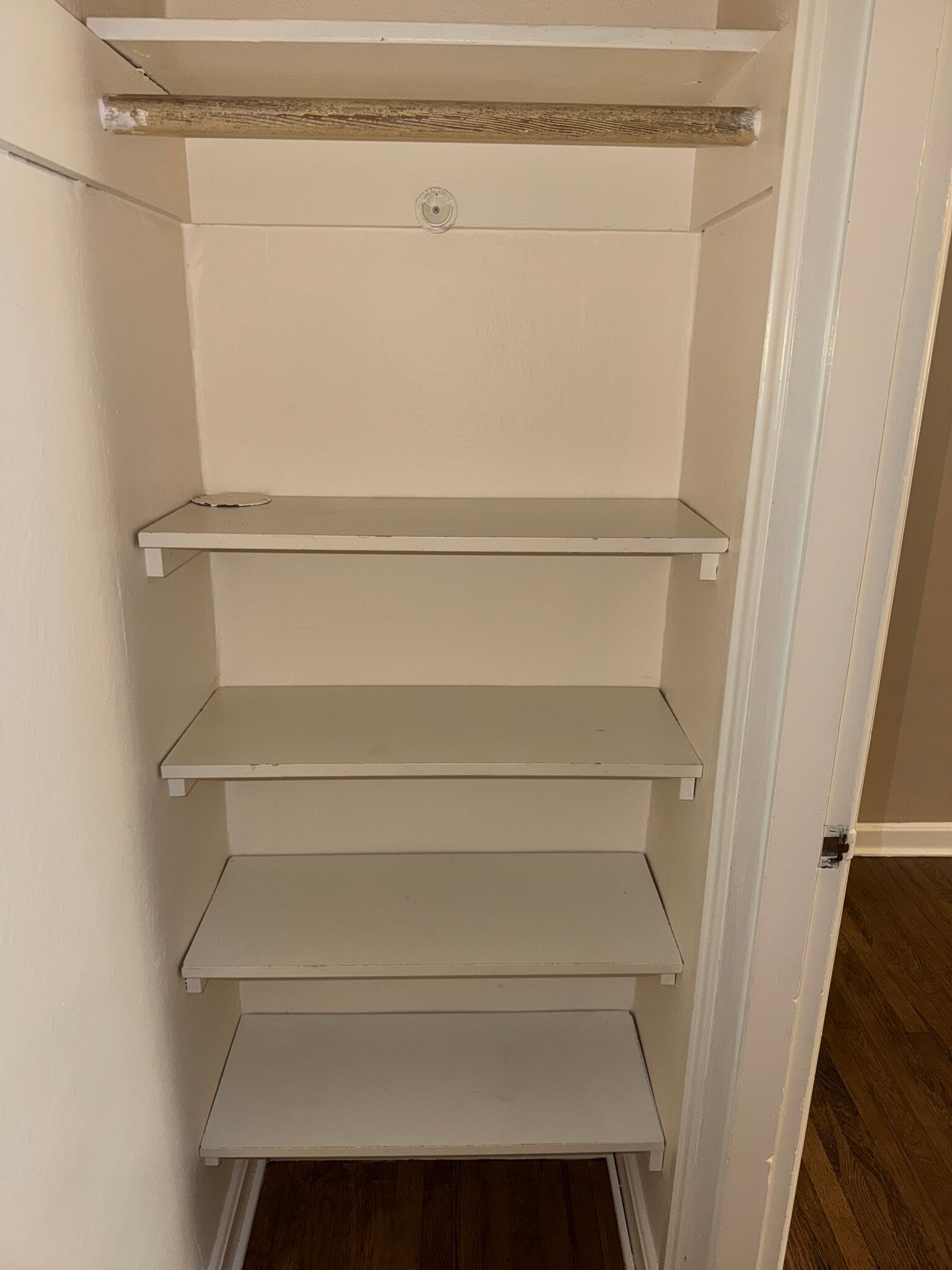 The right side of the closet has shelves. Easily remove shelves to provide more hanging space. - 1924 SE 139th Ave