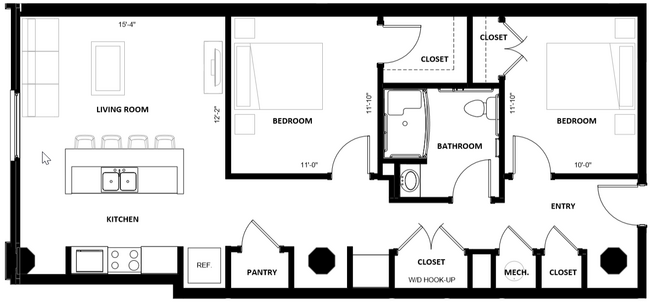 Floorplan - Illinois Street Senior Apartments