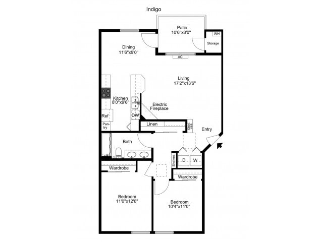 Indigo - Two Bedroom One Bath - Acero Ridgefield