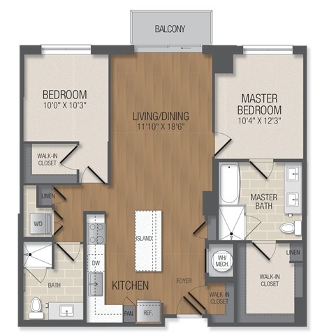 Floorplan - The Acadia at Metropolitan Park