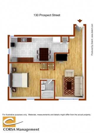 1BR/1BA - The Dalmar