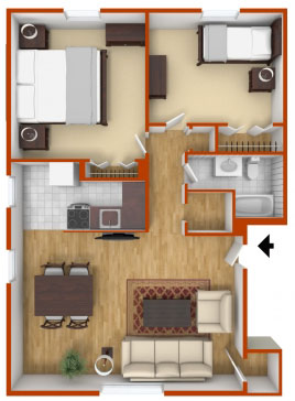 Floorplan - The Village at Hi-Nella