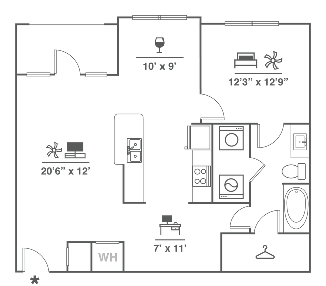 1 Bedroom | 1 Bath | 984 SF - The Adley Craig Ranch Apartments