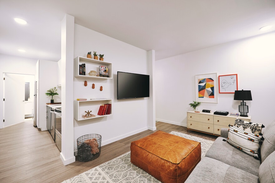 Cove Living Room/Kitchen - Brick Avenue Lofts