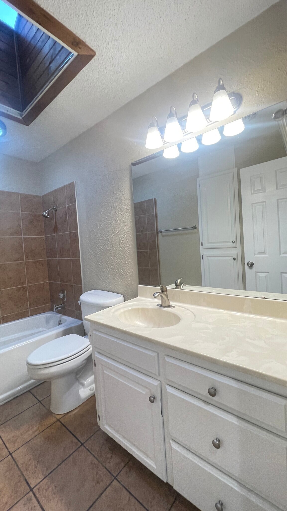 Hall Bathroom with Large Linen/Storage Closet behind door - 3440 S Delaware Ave