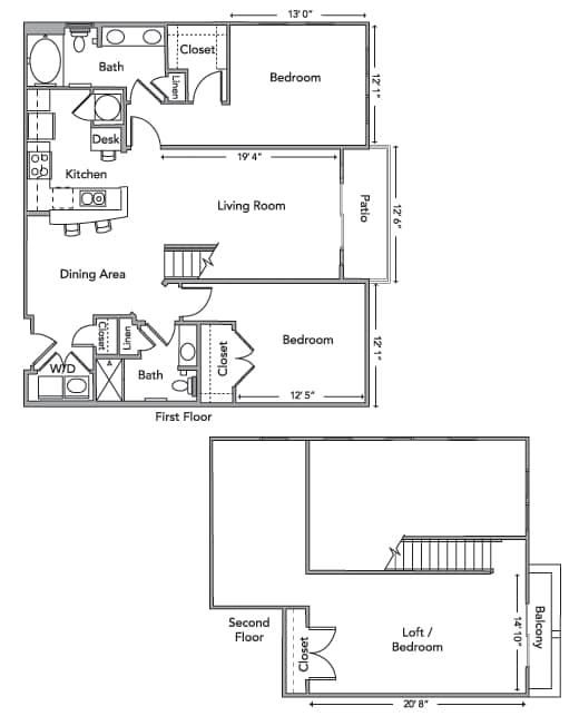 The Bliss Floor Plan - 3BR/2BA - Boulevard at Anson I