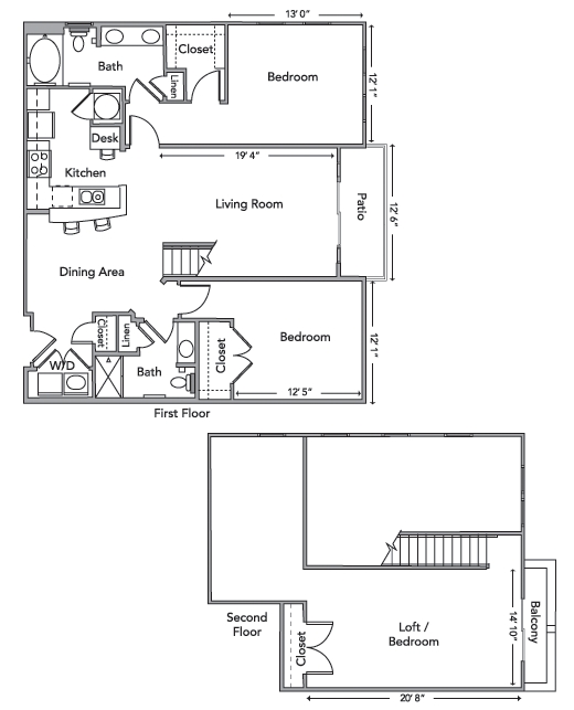 The Bliss Floor Plan - 3BR/2BA - The Blvd at Anson