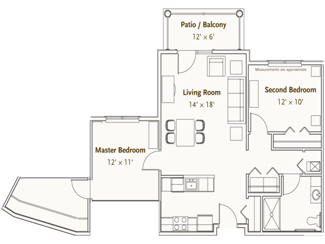 Cornwall | 2 Bed / 1 Bath - Hearthstone Village - Senior Living